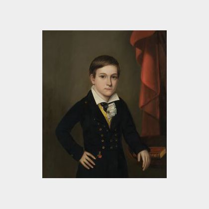 American School, Early 19th Century Portrait of a Boy