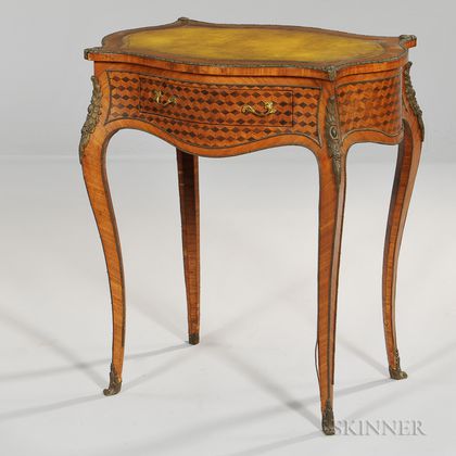 Louis XVI-style Parquetry-inlaid Writing Table
