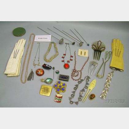 Four Bags of Assorted Estate and Costume Jewelry and Assorted Accessories