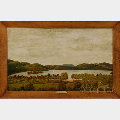 American School, 19th Century New Hampshire Lake in Autumn.