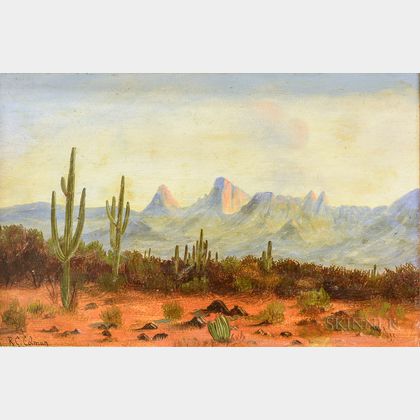 Roi Clarkson Colman (American, 1884-1945) Desert Landscape