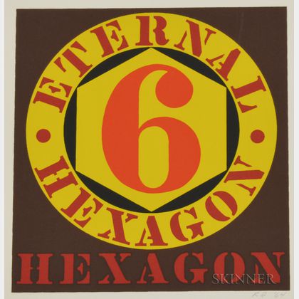 Robert Indiana (American, b. 1928) 6, Eternal Hexagon.