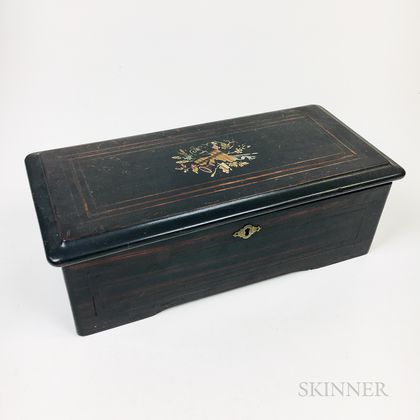 Small Inlaid and Grain-painted Cylinder Music Box