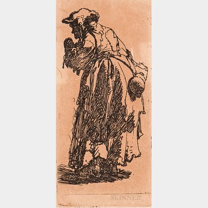 After Rembrandt van Rijn (Dutch, 1606-1669) Two Framed Facsimile Prints: Rat Catcher and a Turbaned Man