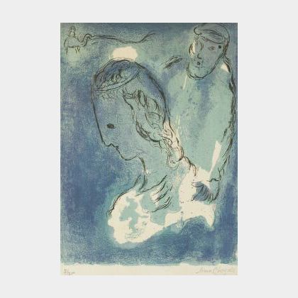 Marc Chagall (Russian/French, 1887-1985) Abraham and Sarah