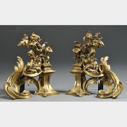 Pair of Louis XV-style Chenets