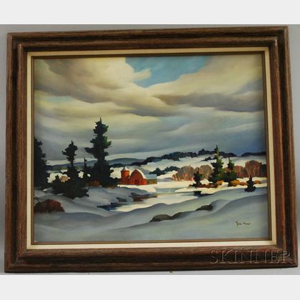 John Cuthbert Hare (American, 1908-1978) Winter Landscape.