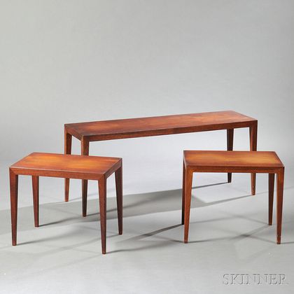 Set of Three Danish Modern Tables 