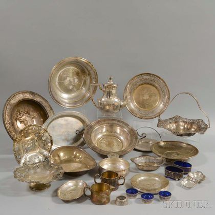 Large Group of Assorted Sterling Silver Tableware