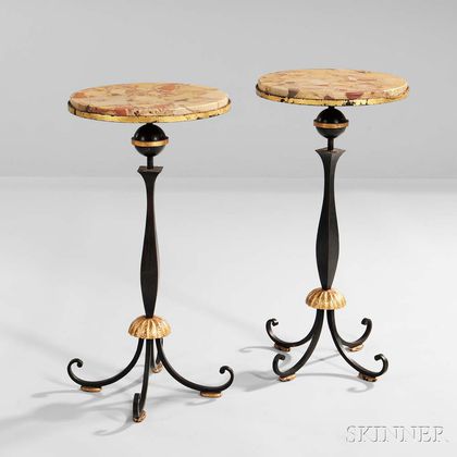 Two Gilbert Poillerat Occasional Tables 