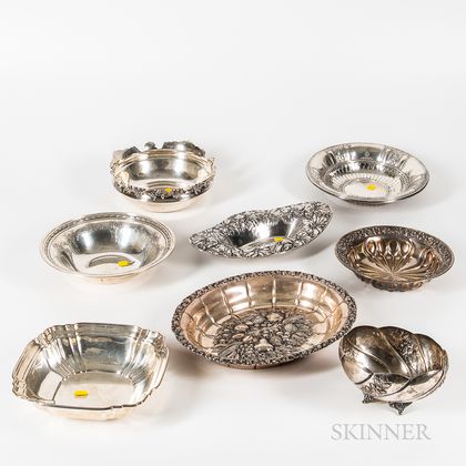 Eight Pieces of Silver Tableware