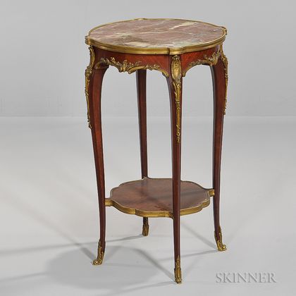 Louis XVI-style Marble-top Side Table