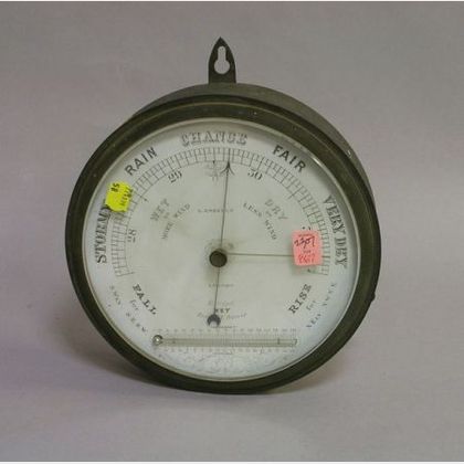 L. Casella Metal Wall Barometer
