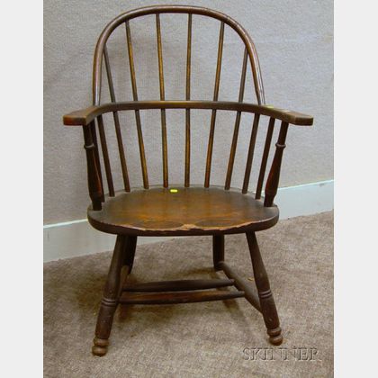 Windsor-style Oak Sack-back Armchair. 