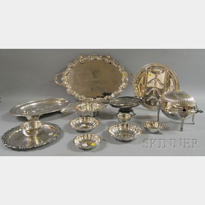 Group of Mostly Silver-plated Serving Items