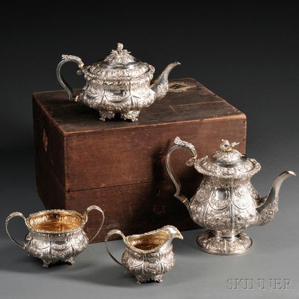Four-piece George IV Silver Tea and Coffee Service