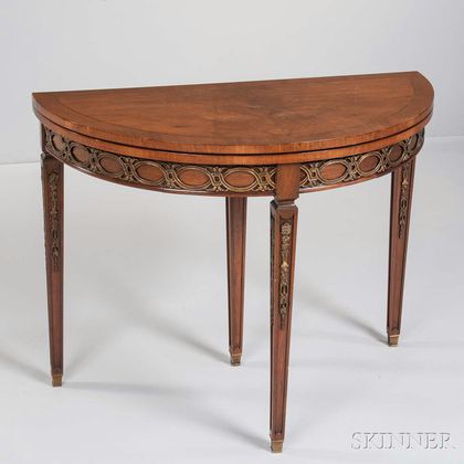 Louis XVI-style Fruitwood Card Table