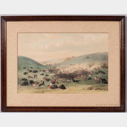 Framed Color Lithograph by George Catlin