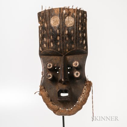 Grebo-style Carved and Painted Wood Mask