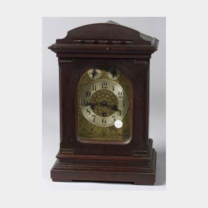 German Mahogany Mantel Clock