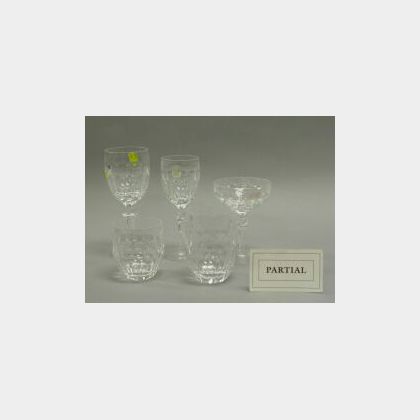 Thirty-eight Pieces of Waterford Colorless Glassware
