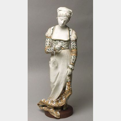 Painted Bisque Figure of an Elegant Woman