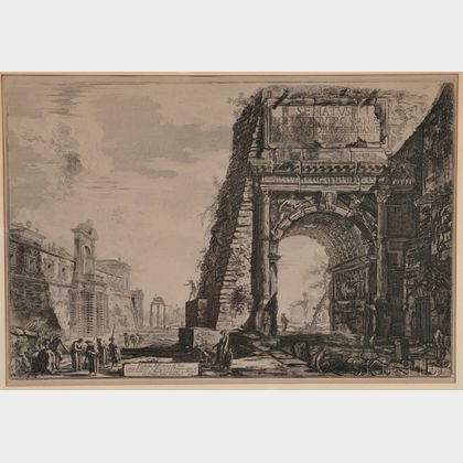 Giovanni Battista Piranesi (Italian, 1720-1778) Veduta dell'Arco di Tito