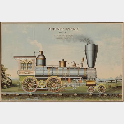 Two Richard Norris & Son Locomotive Lithographs