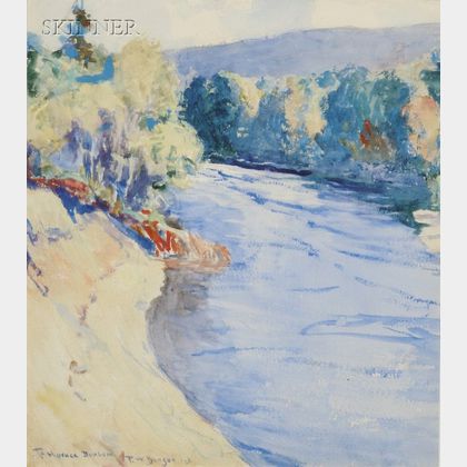 Frank Weston Benson (American, 1862-1951) The Gorge in Autumn