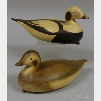 Old Squaw Drake and Hen Decoys