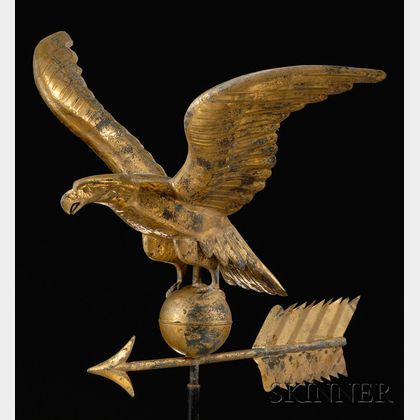 Molded and Gilded Sheet Copper Eagle Weather Vane