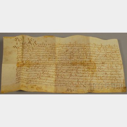 Document, Parchment Indenture, England, 1679. 