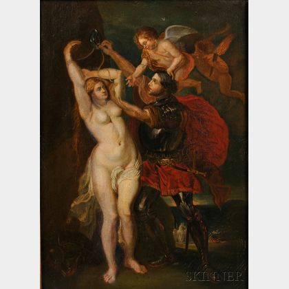 After Peter Paul Rubens (Flemish, 1577-1640) Sketch for Henry IV of France Freeing the Goddess of Might and Power