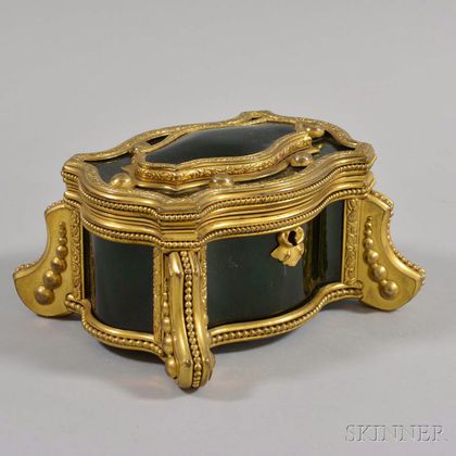 Baroque-style Gilt Metal-mounted Glass Box