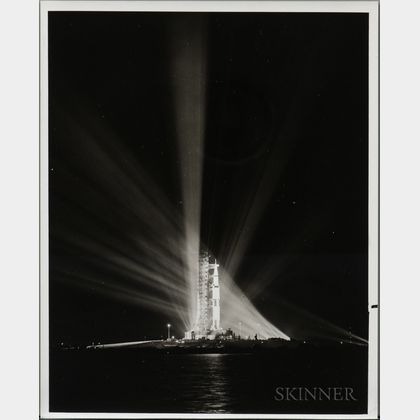 Apollo 8/Saturn V on Pad, Kennedy Space Center, Florida, December 20-21, 1968, Two Photographs.