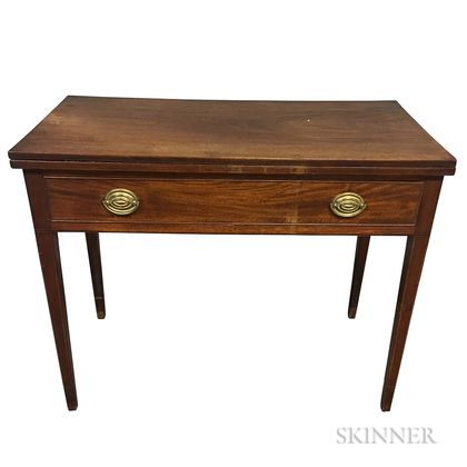 Federal Mahogany One-drawer Card Table