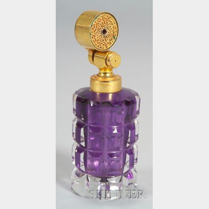Gilt-metal Mounted Amethyst and Colorless Glass Cologne