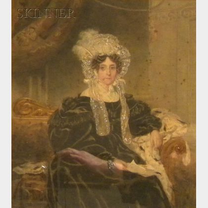 British School, 19th Century Portrait of a Seated Woman