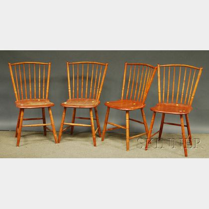 Set of Four Windsor Rod-back Side Chairs