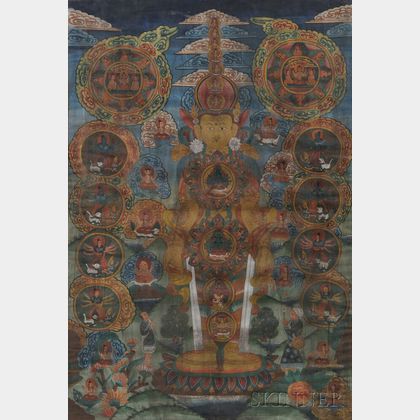 Framed Thangka of Padmasambhava