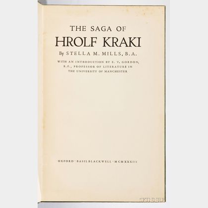 Mills, Stella Marie (1903-1989) The Saga of Hrolf Kraki.