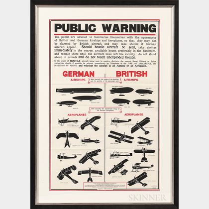 World War I "Public Warning" Poster