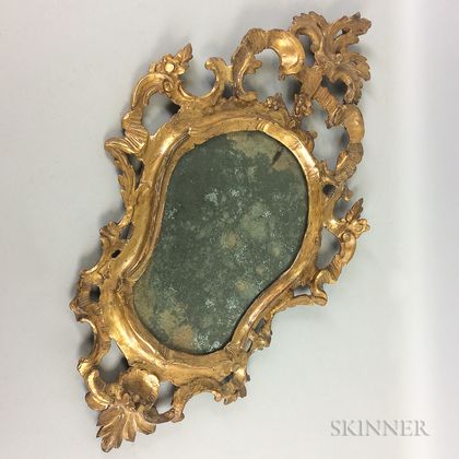 Rococo Carved and Painted Mirror