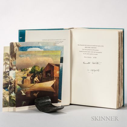 Roberts, Kenneth (1885-1957) and N.C. Wyeth (1882-1945) Trending into Maine , Signed Limited Edition.