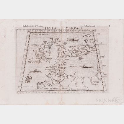 Europe. Ptolemy (c. 100-c. 170 AD); Girolamo Ruscelli (1518-1566) Eleven Engraved Maps, c. 1561-1599.