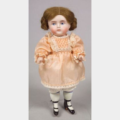 Large All-Bisque Girl Doll