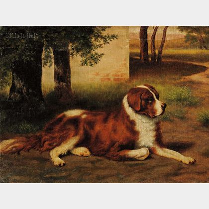 American School, 19th Century Faithful Friend /A Portrait of a Dog