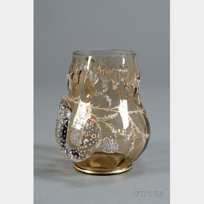 Art Nouveau Salamander Vase, Possibly Moser