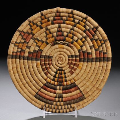 Hopi Pictorial Coiled Basketry Plaque