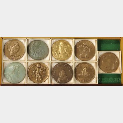 Nine Early Issues of Society of Medalists Medals